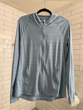 Athleta UPF50 Long Sleeve Zip Up Sun Cover in Medium Tall